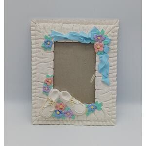 Vintage Infant Baby Picture Frame Shoes Design West 3D First Memories 900 135